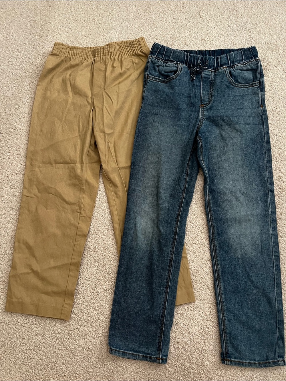Nautica Boys Pull-On Khaki Pants & Indigo Elastic Waist Jeans